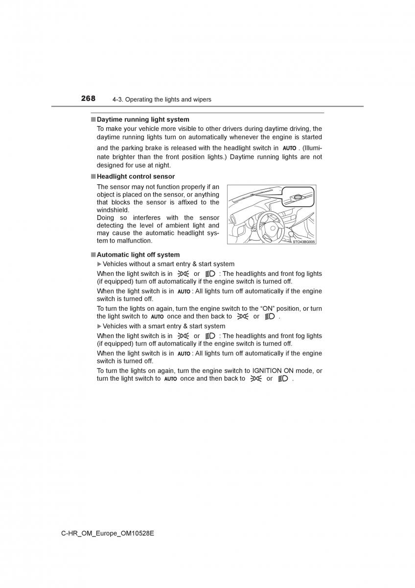 Toyota C HR owners manual / page 268