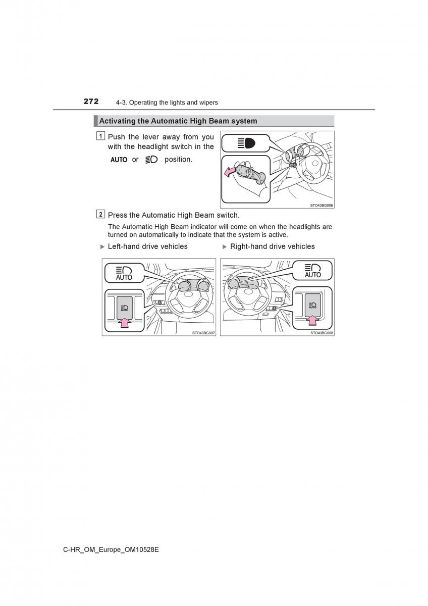 Toyota C HR owners manual / page 272