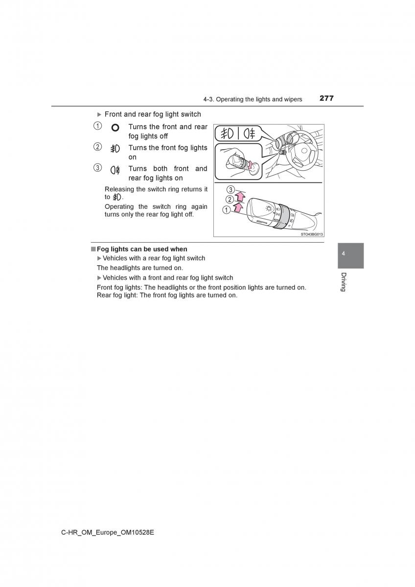 Toyota C HR owners manual / page 277