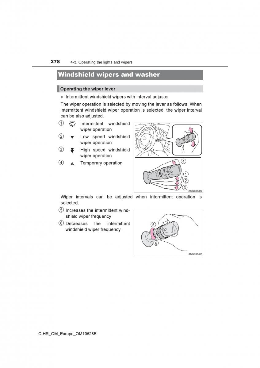 Toyota C HR owners manual / page 278