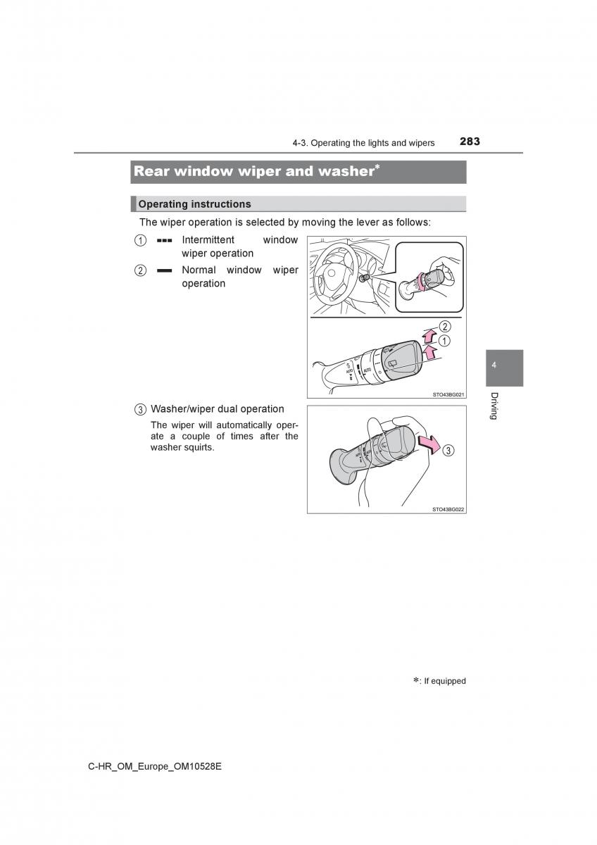 Toyota C HR owners manual / page 283