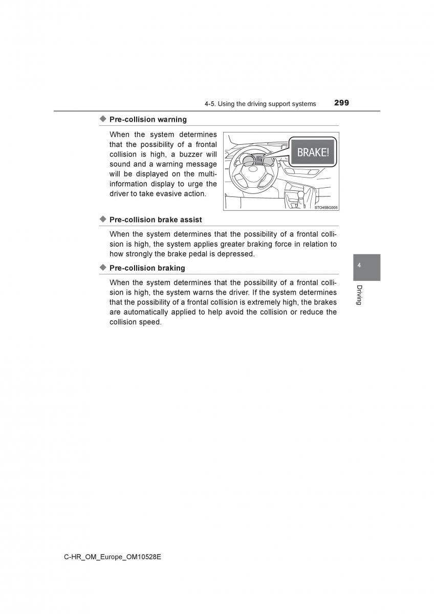 Toyota C HR owners manual / page 299