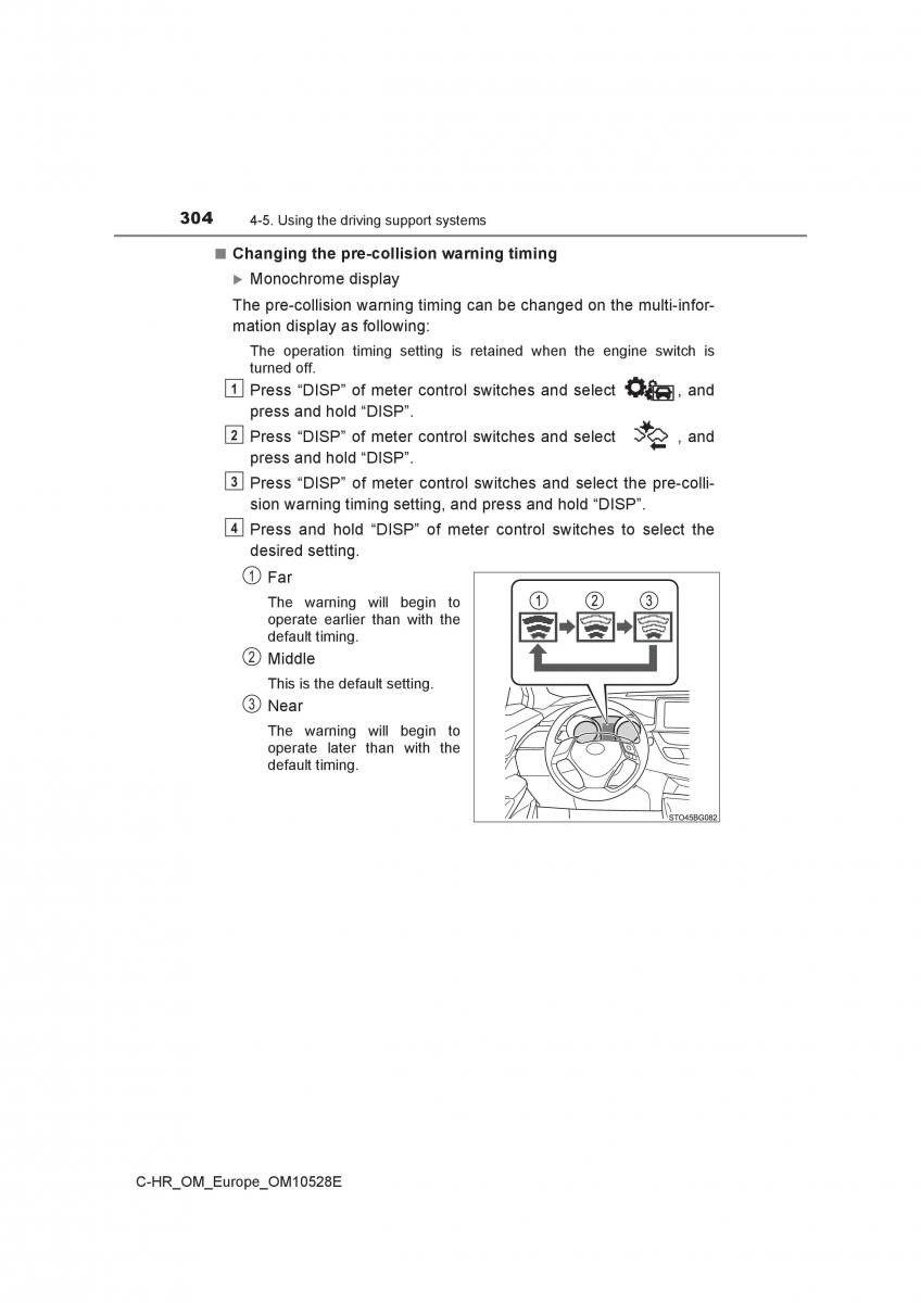 Toyota C HR owners manual / page 304