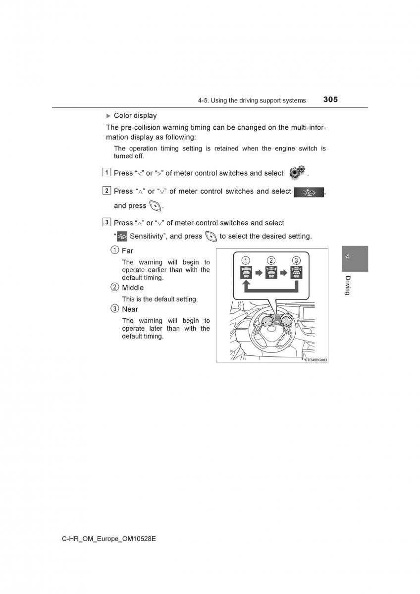 Toyota C HR owners manual / page 305