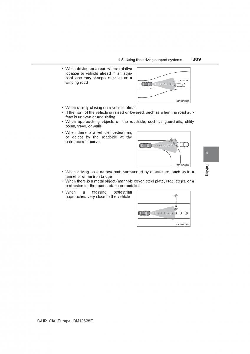 Toyota C HR owners manual / page 309