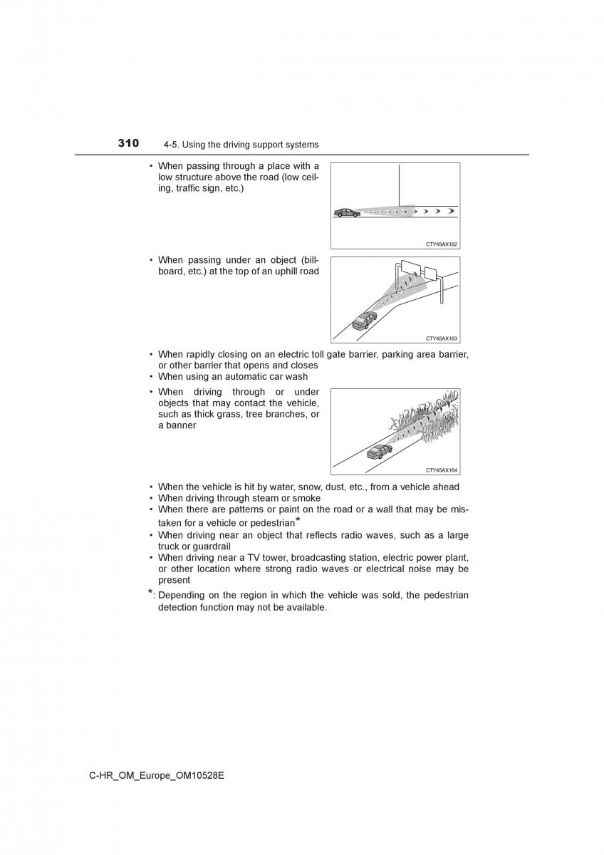 Toyota C HR owners manual / page 310