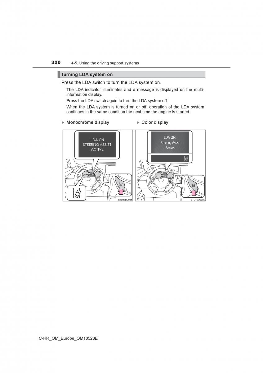 Toyota C HR owners manual / page 320