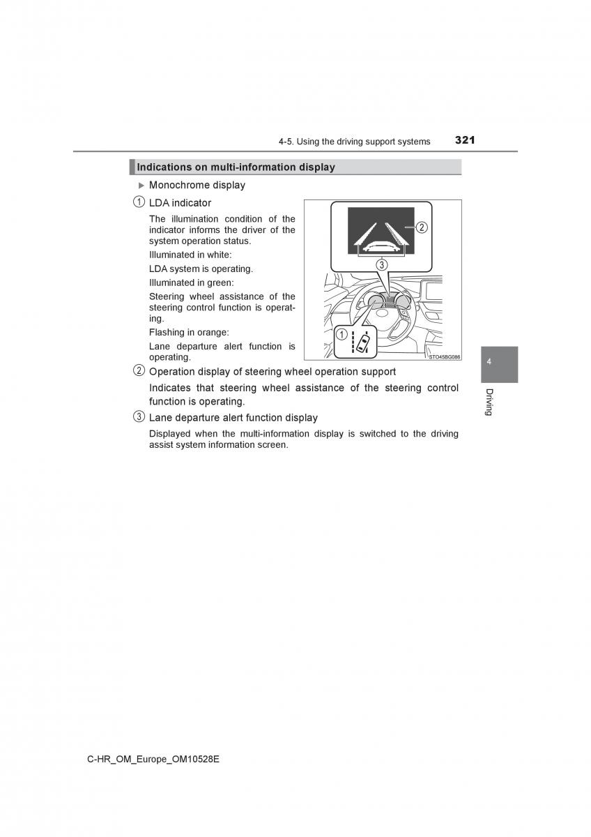 Toyota C HR owners manual / page 321