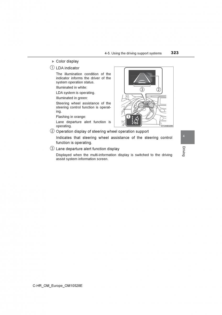 Toyota C HR owners manual / page 323