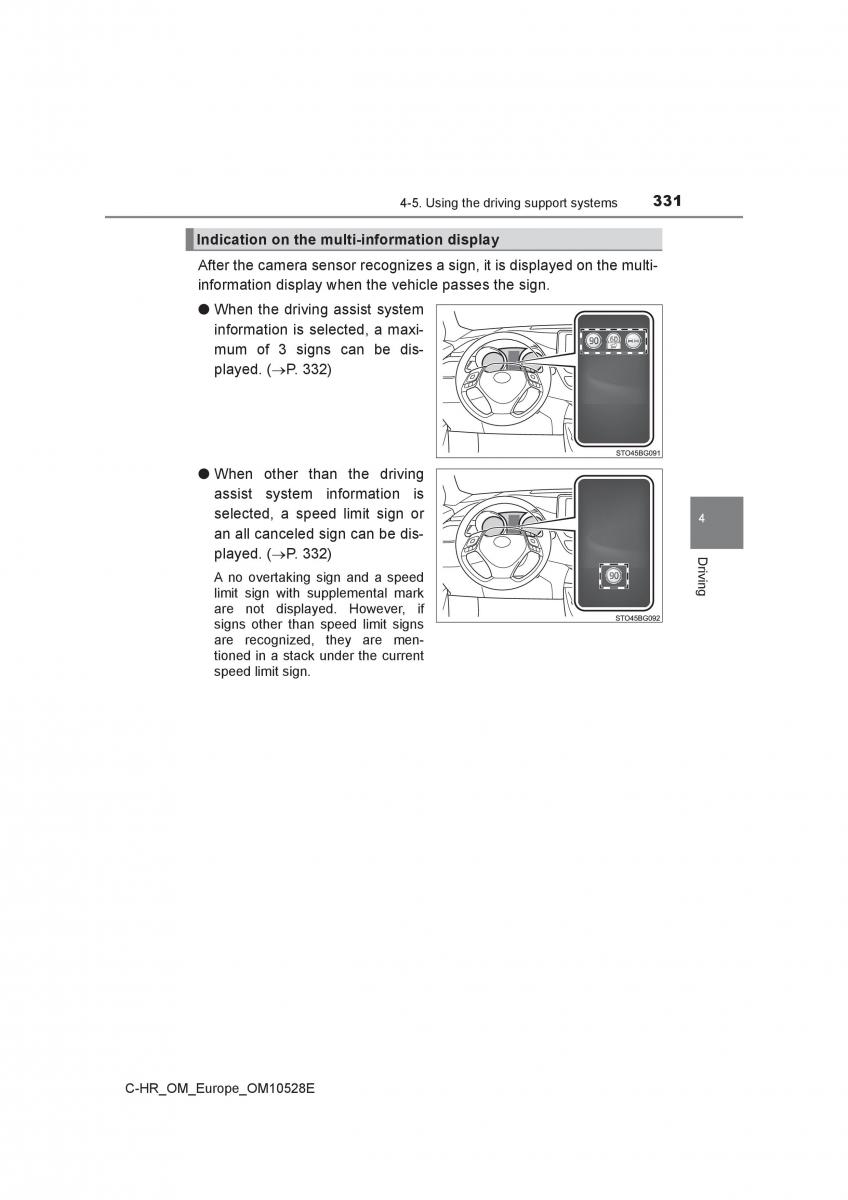 Toyota C HR owners manual / page 331