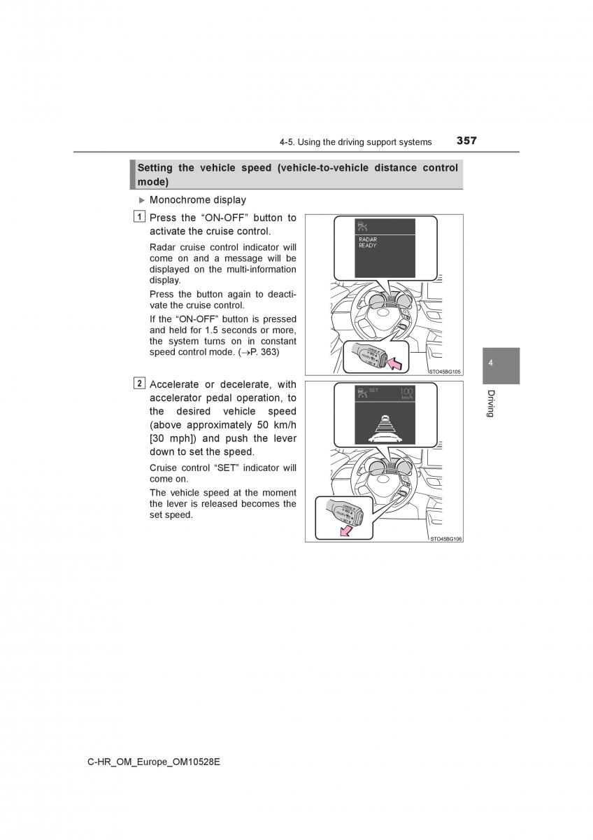 Toyota C HR owners manual / page 357