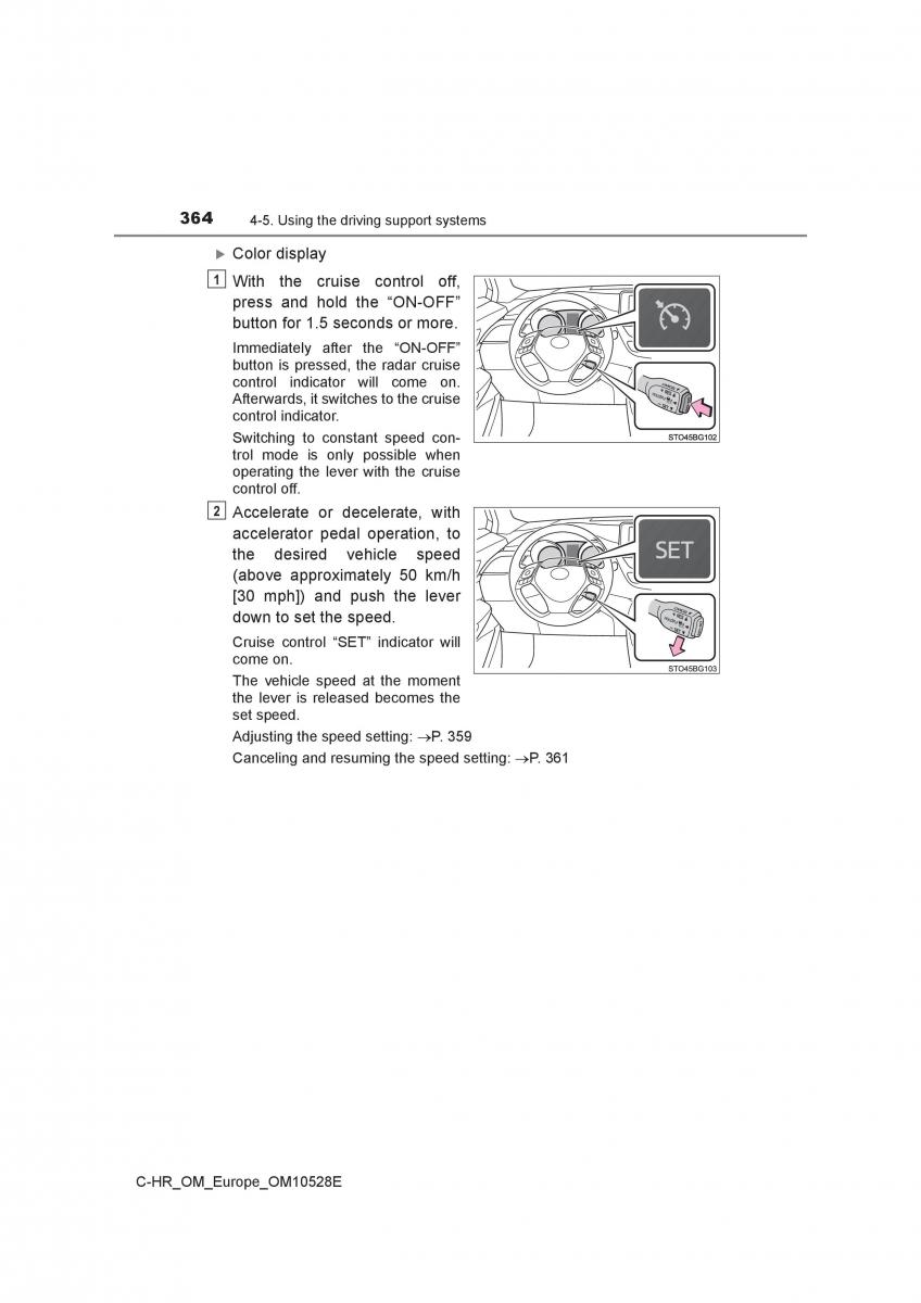 Toyota C HR owners manual / page 364