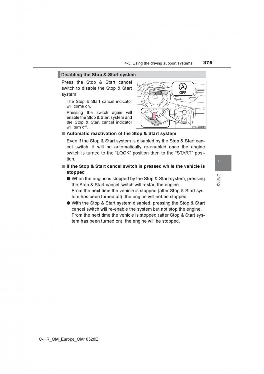 Toyota C HR owners manual / page 375