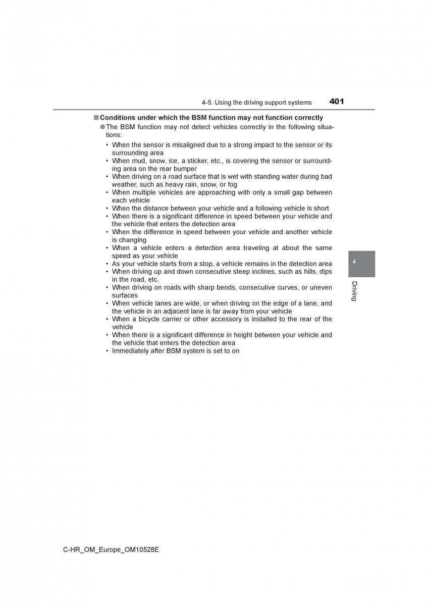 Toyota C HR owners manual / page 401