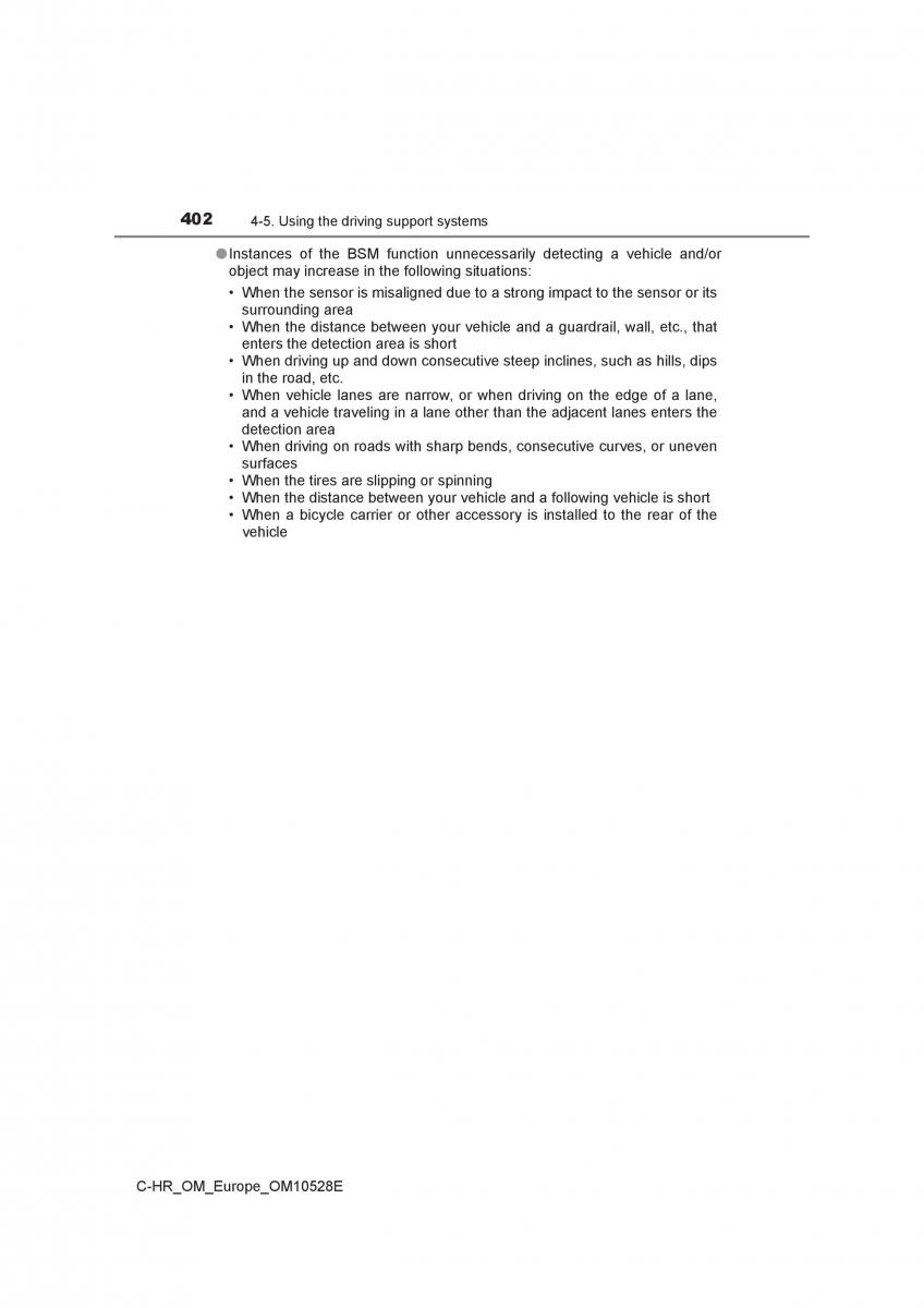 Toyota C HR owners manual / page 402