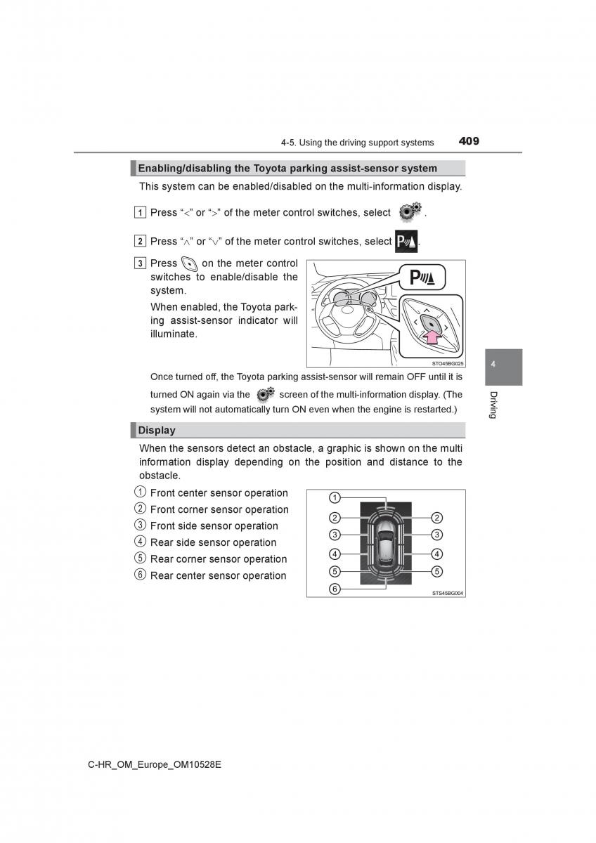 Toyota C HR owners manual / page 409