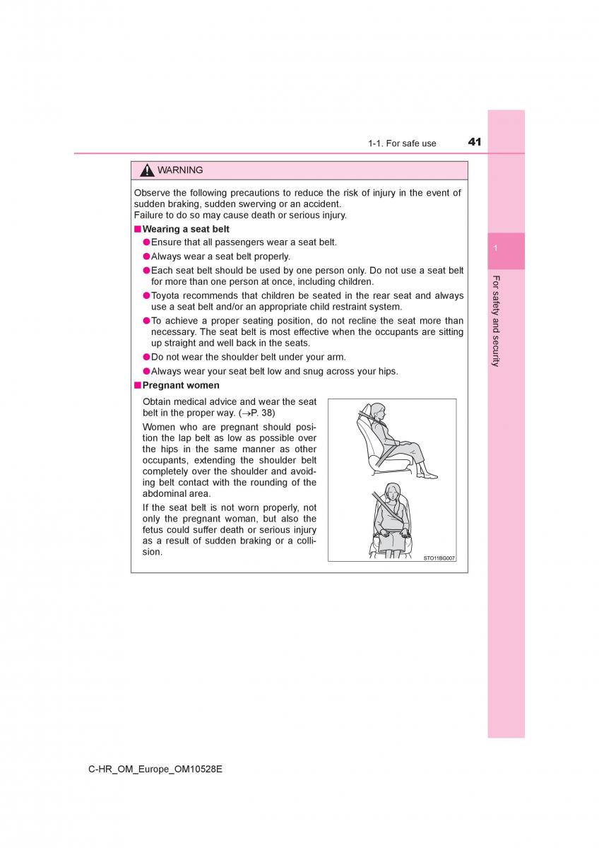 Toyota C HR owners manual / page 41