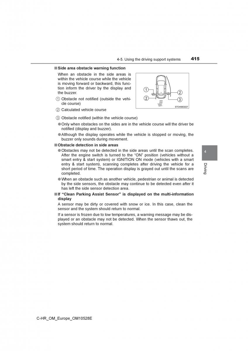 Toyota C HR owners manual / page 415