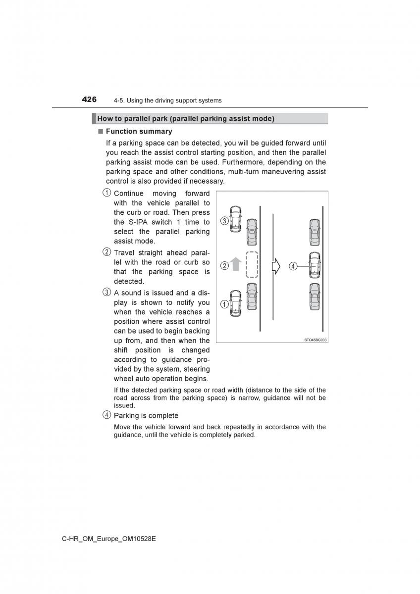 Toyota C HR owners manual / page 426