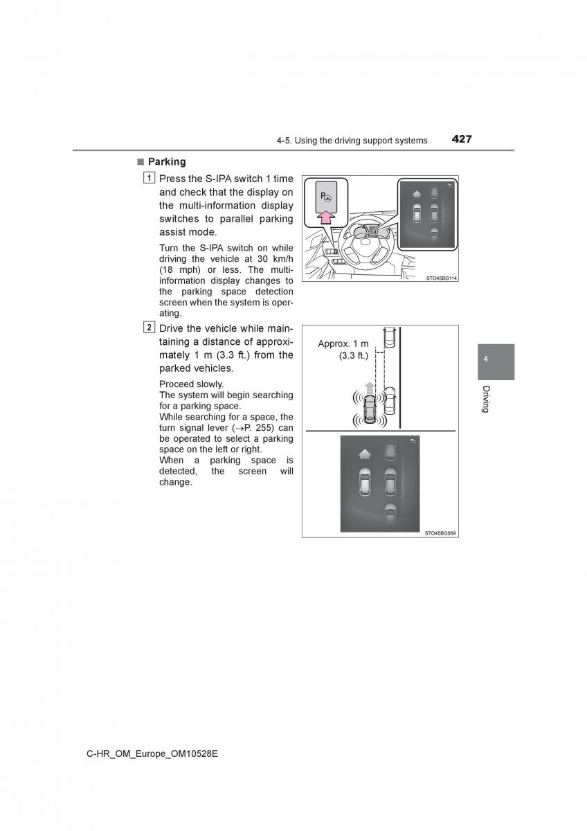 Toyota C HR owners manual / page 427