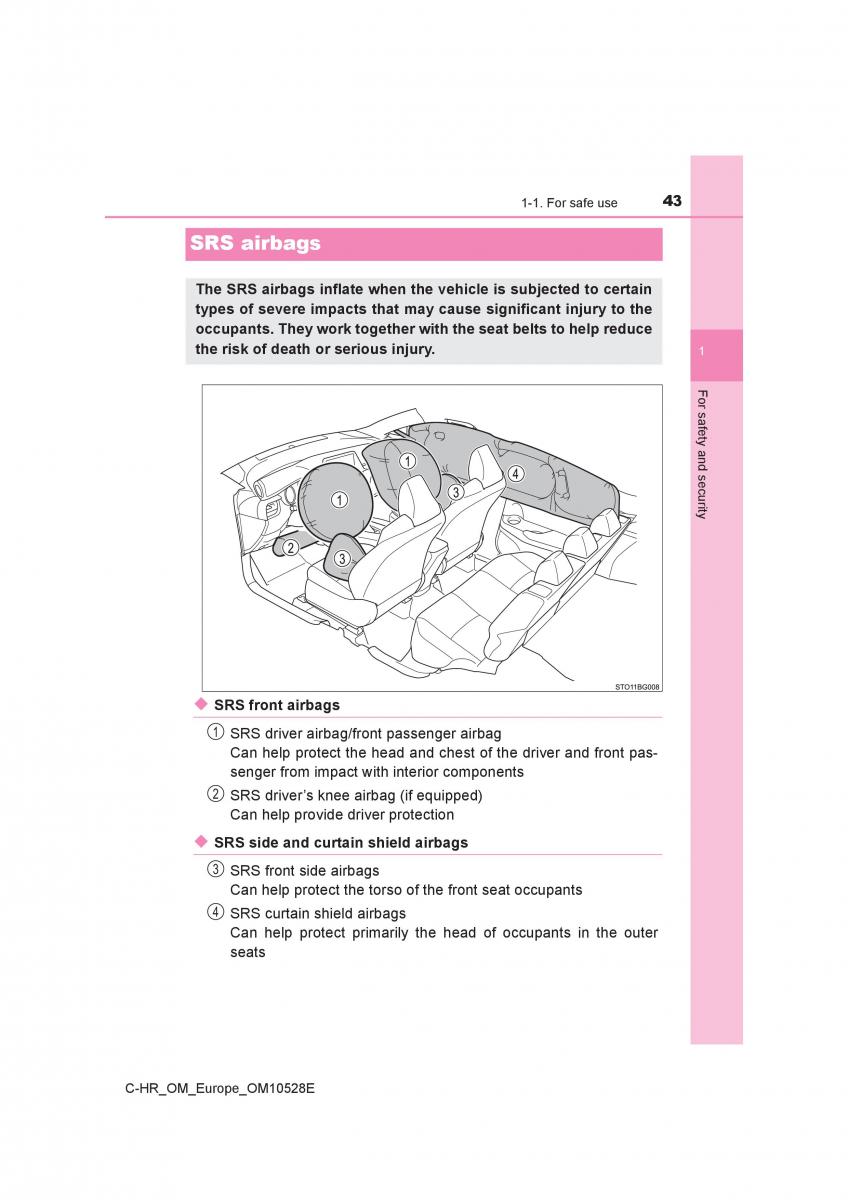 Toyota C HR owners manual / page 43