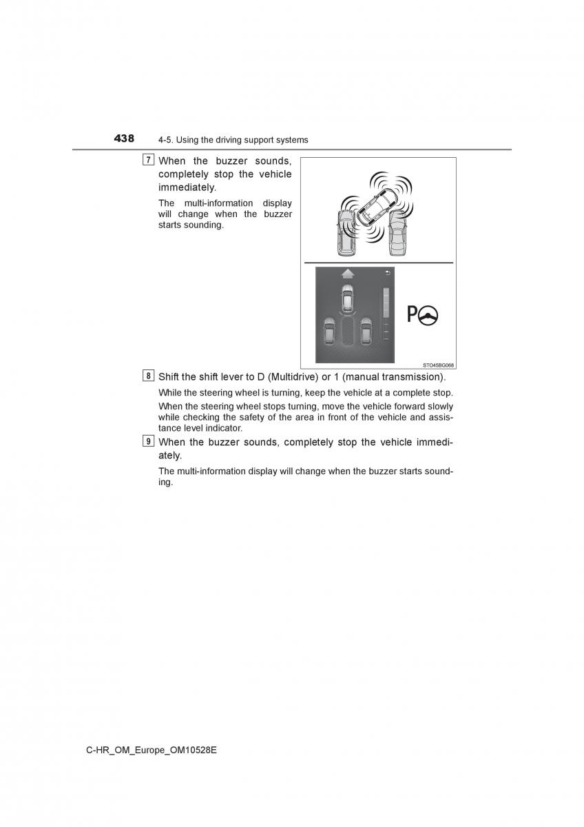 Toyota C HR owners manual / page 438