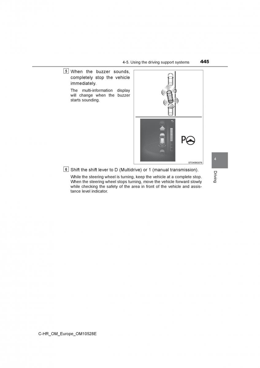 Toyota C HR owners manual / page 445