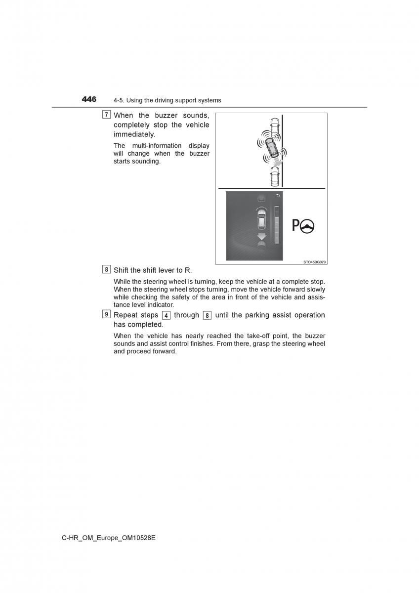 Toyota C HR owners manual / page 446