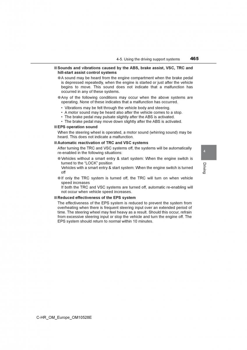 Toyota C HR owners manual / page 465