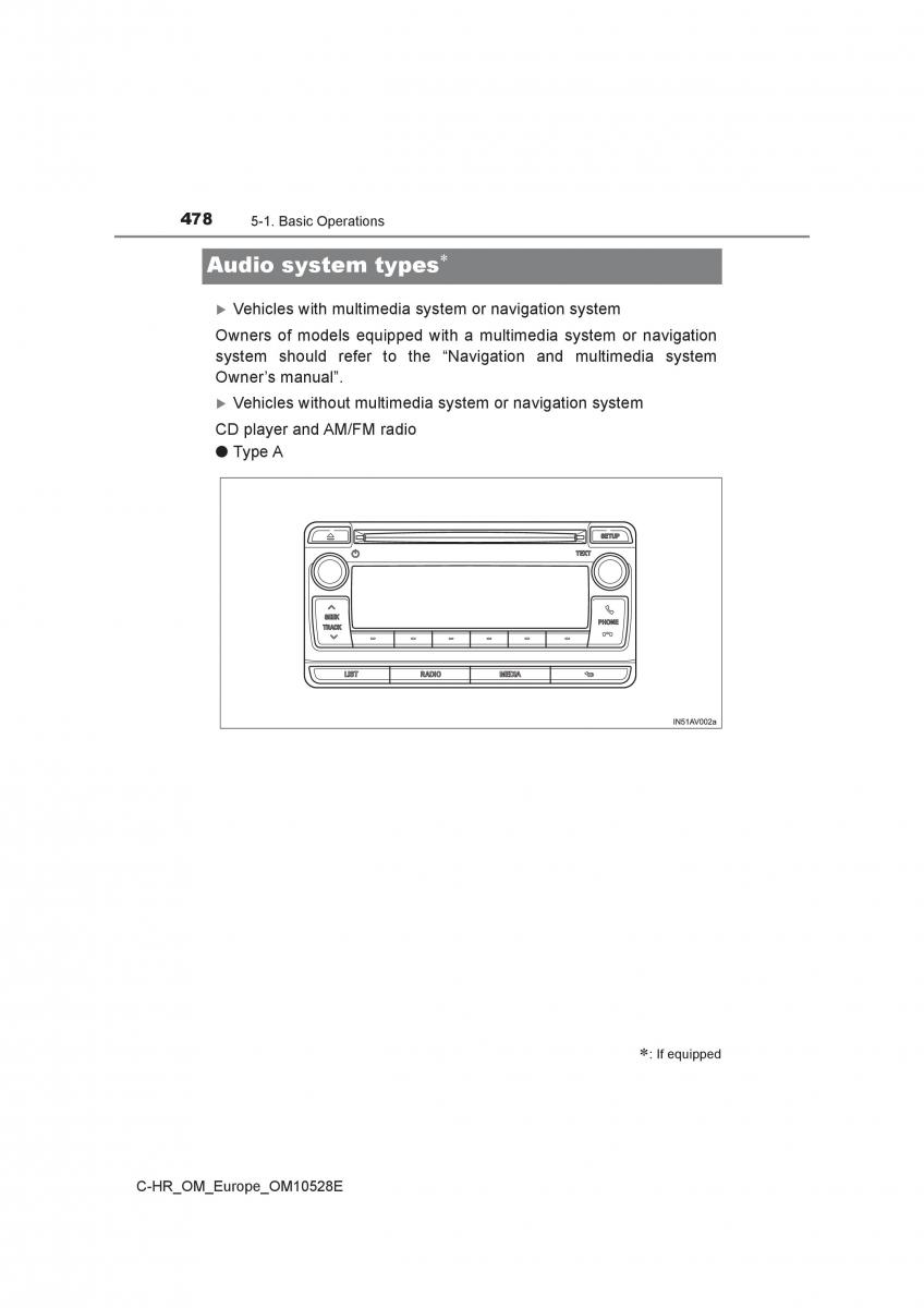 Toyota C HR owners manual / page 478