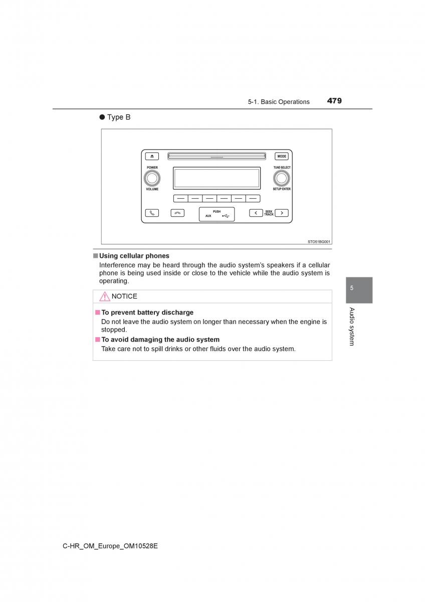 Toyota C HR owners manual / page 479