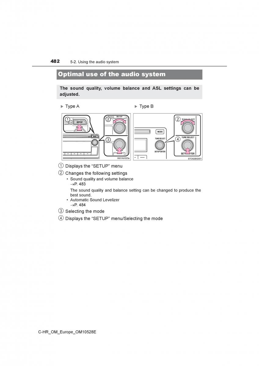 Toyota C HR owners manual / page 482