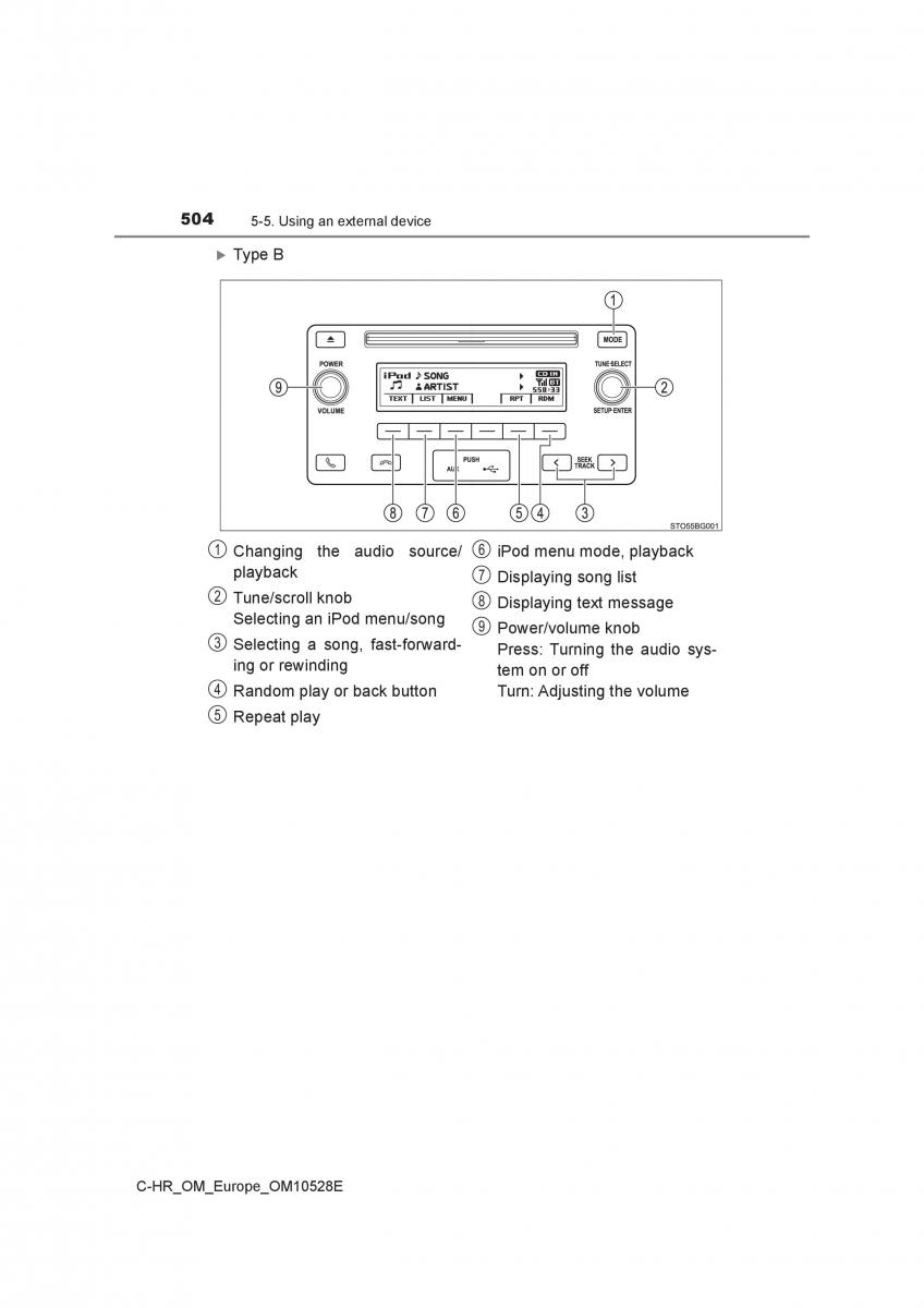 Toyota C HR owners manual / page 504