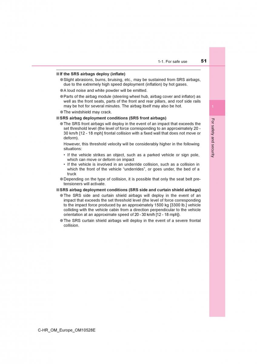 Toyota C HR owners manual / page 51