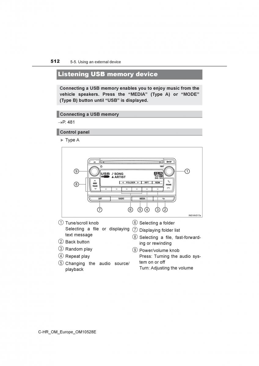 Toyota C HR owners manual / page 512