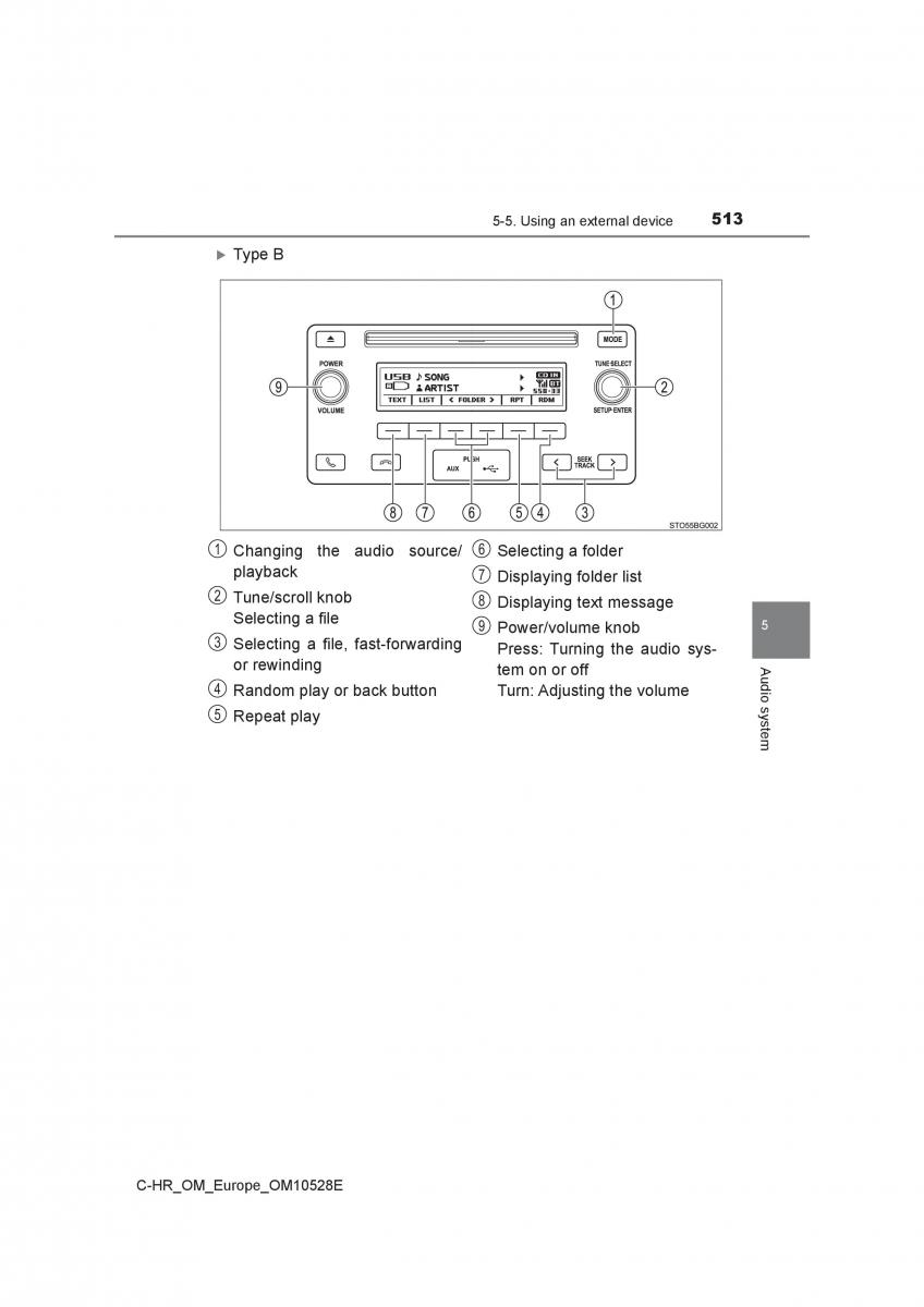 Toyota C HR owners manual / page 513