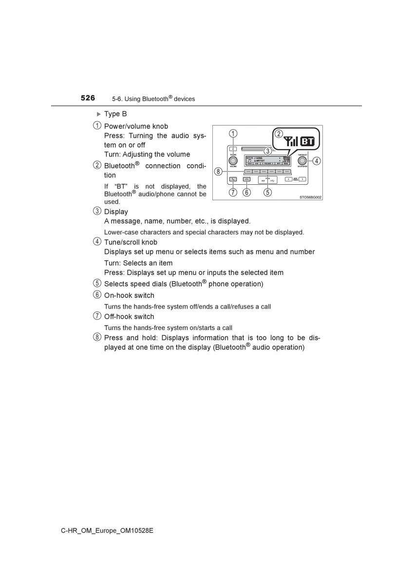 Toyota C HR owners manual / page 526