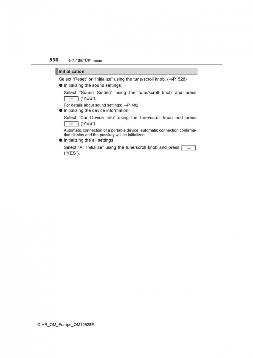 Toyota C HR owners manual / page 536