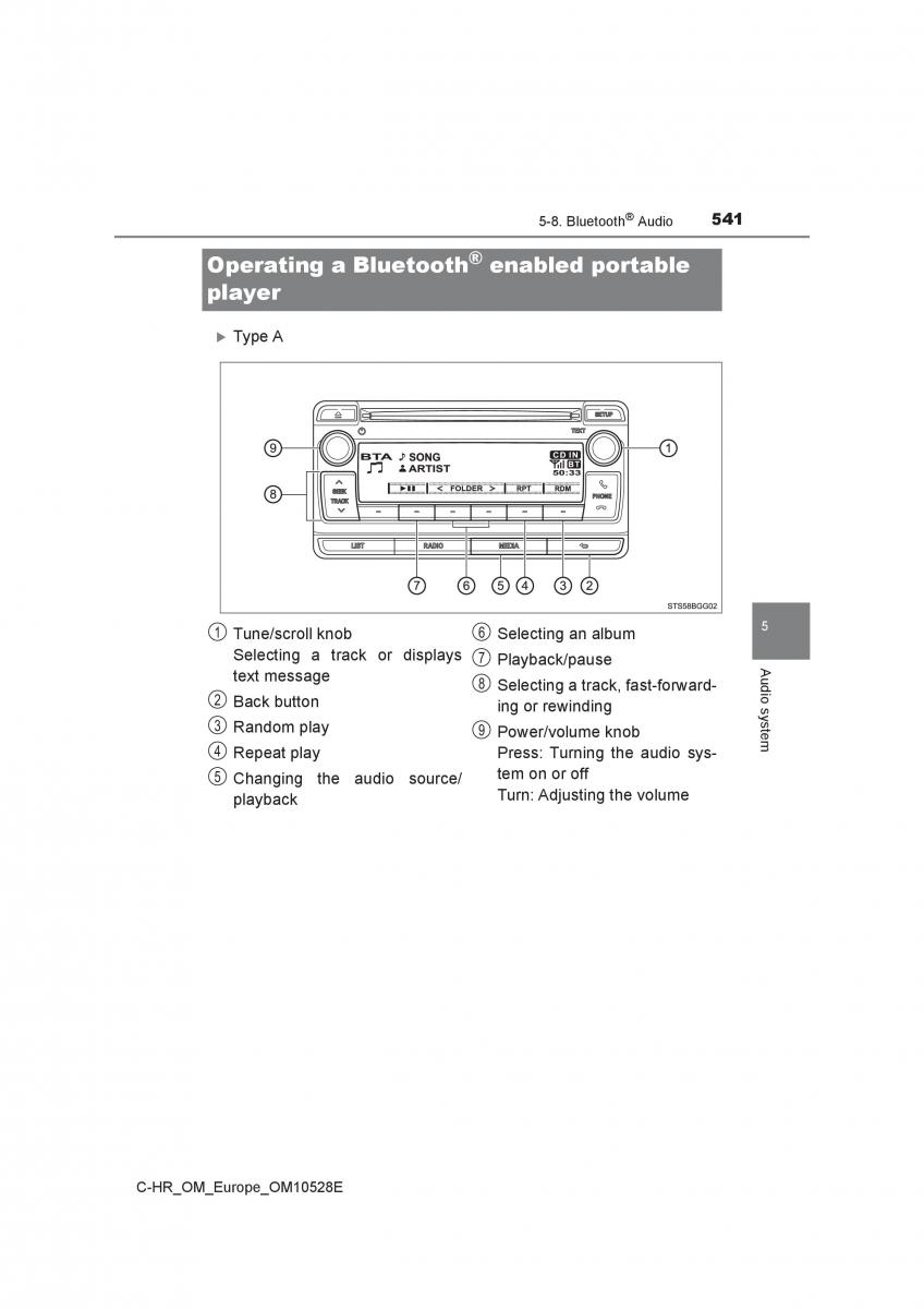 Toyota C HR owners manual / page 541