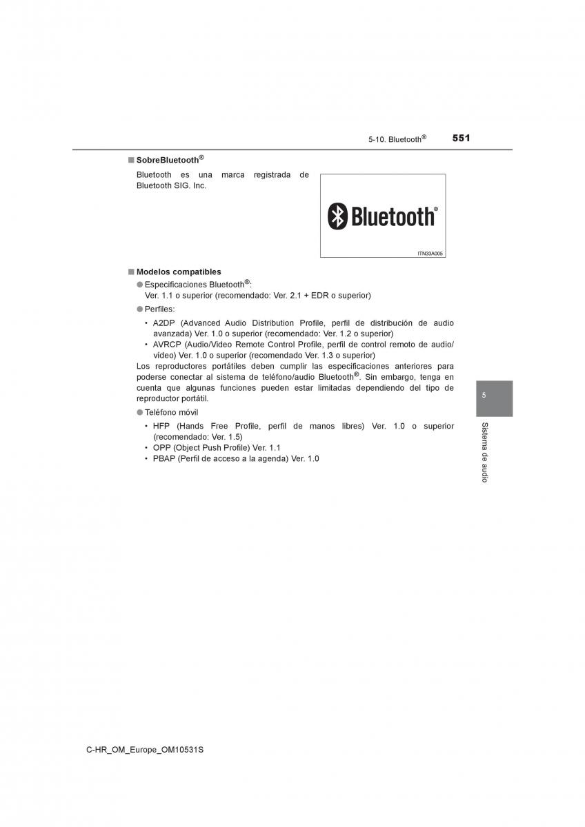 Toyota C HR manual del propietario / page 551