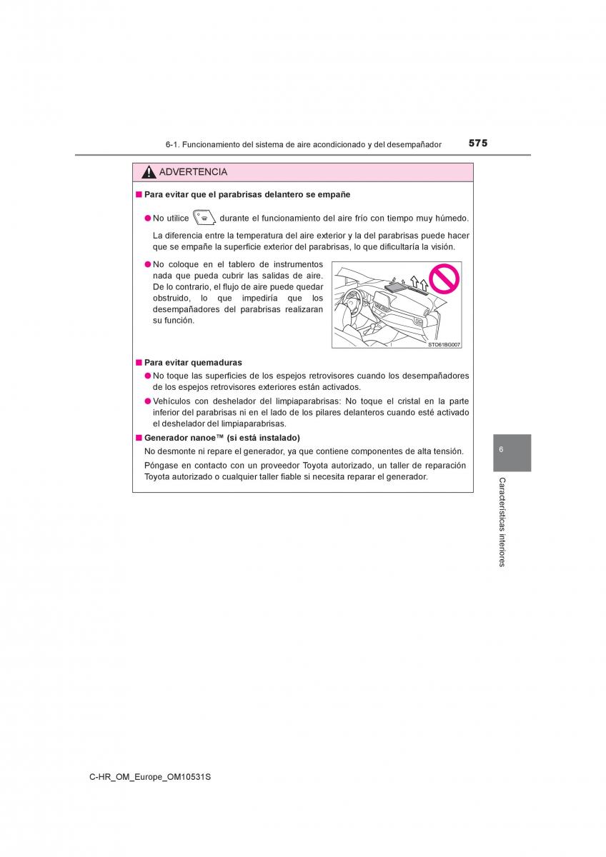 Toyota C HR manual del propietario / page 575