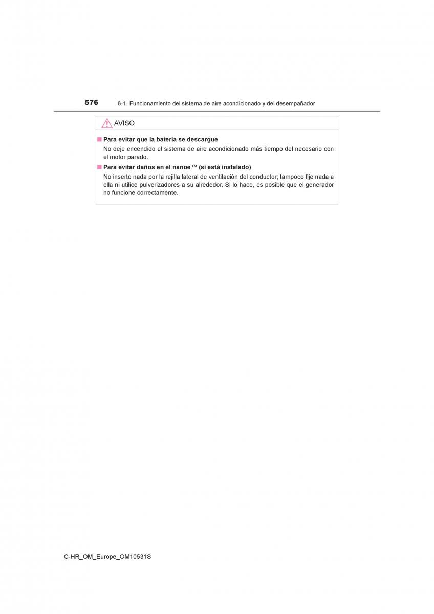 Toyota C HR manual del propietario / page 576