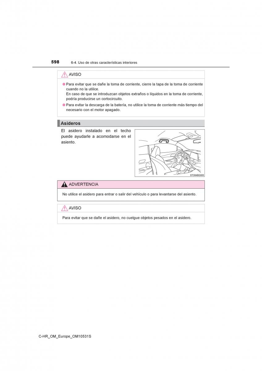 Toyota C HR manual del propietario / page 598