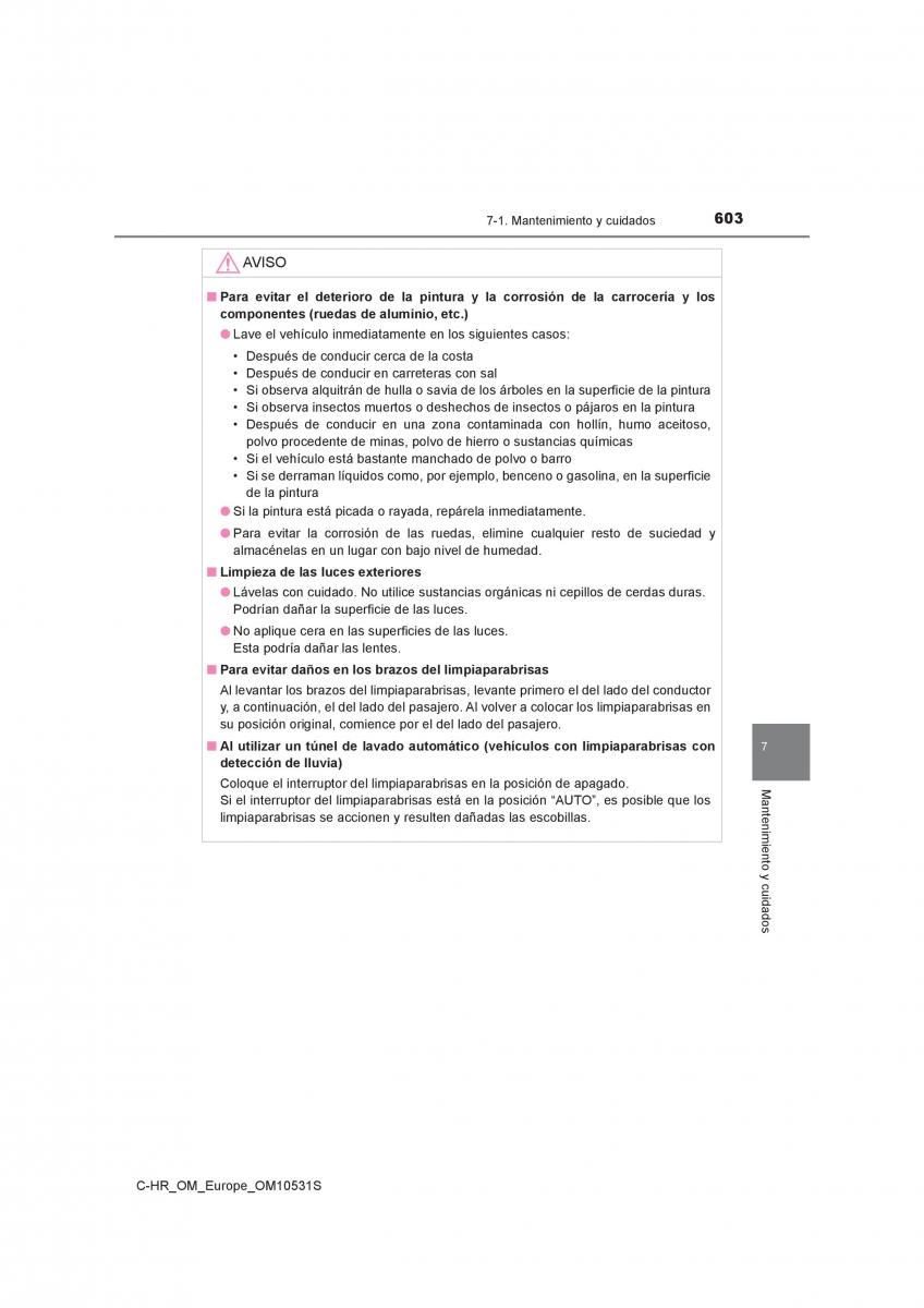 Toyota C HR manual del propietario / page 603