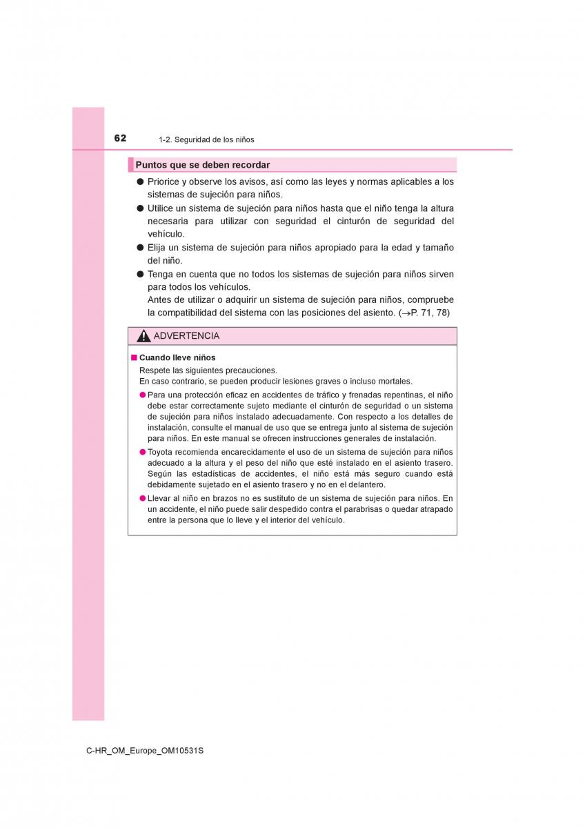 Toyota C HR manual del propietario / page 62