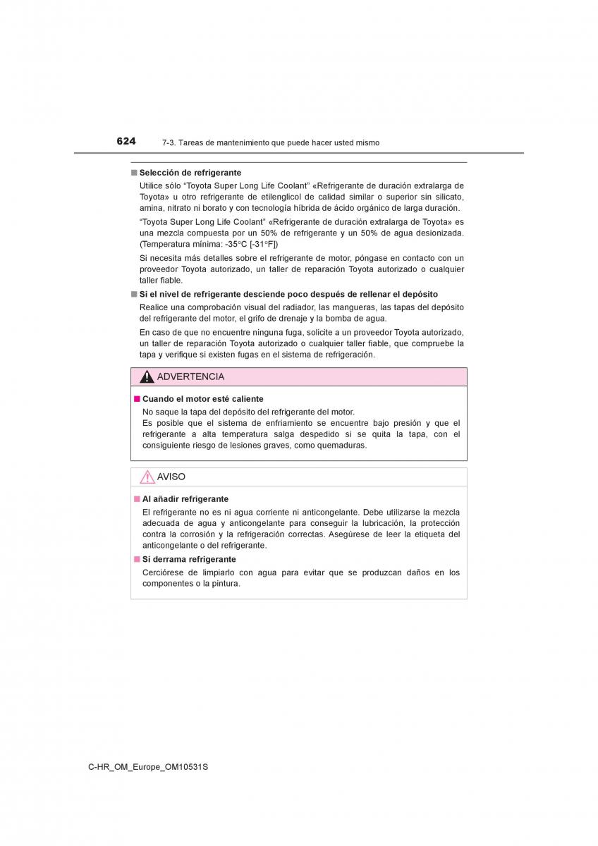 Toyota C HR manual del propietario / page 624