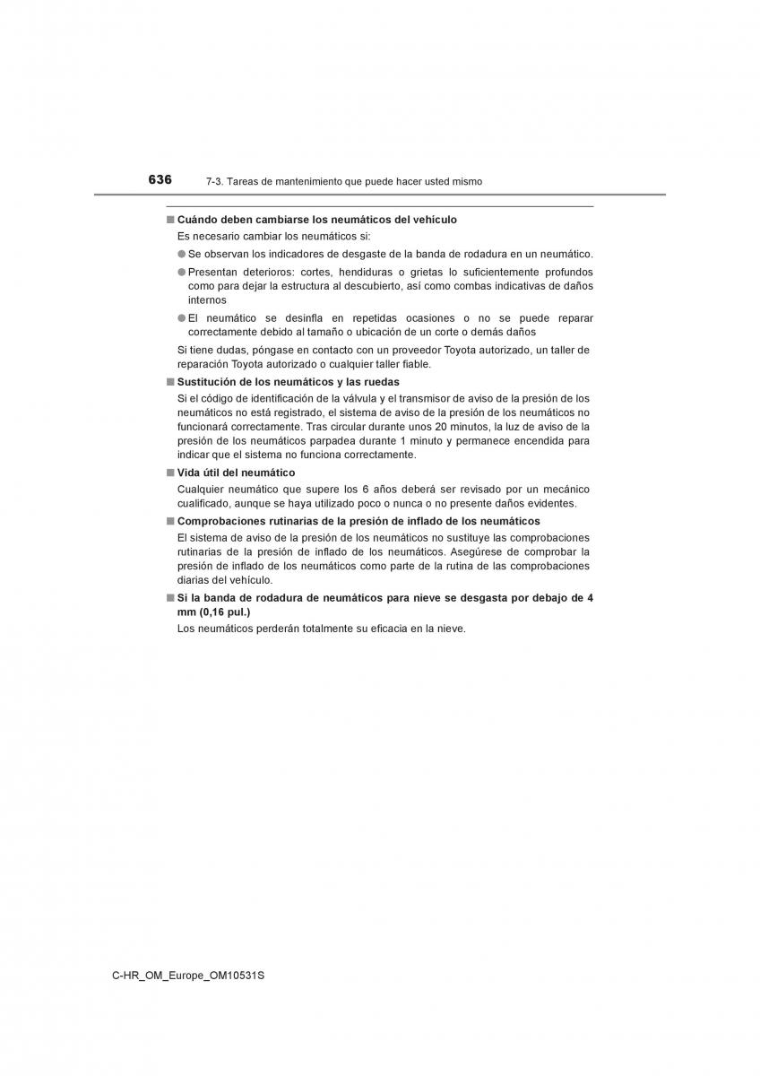 Toyota C HR manual del propietario / page 636