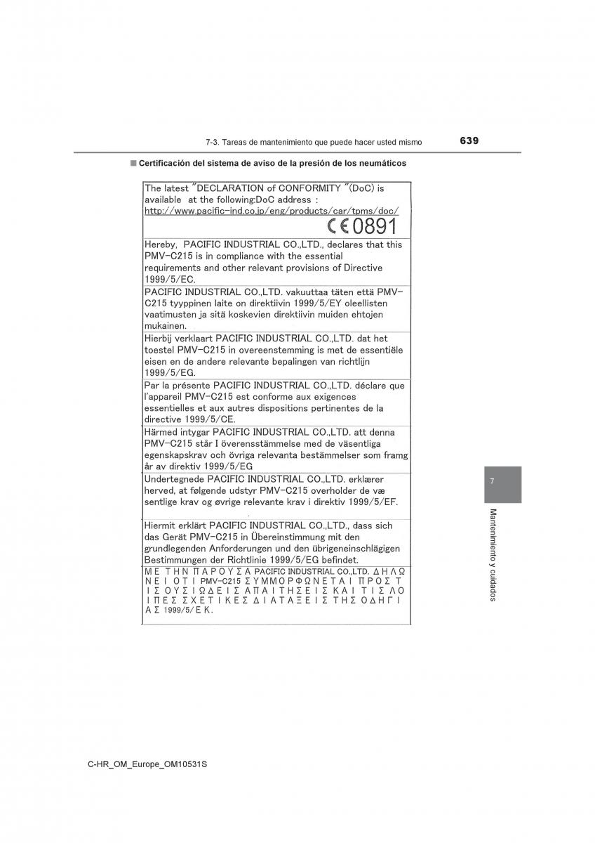 Toyota C HR manual del propietario / page 639