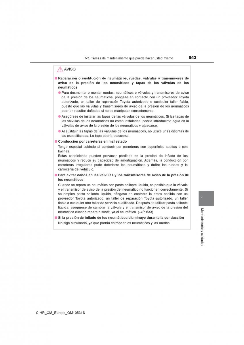 Toyota C HR manual del propietario / page 643