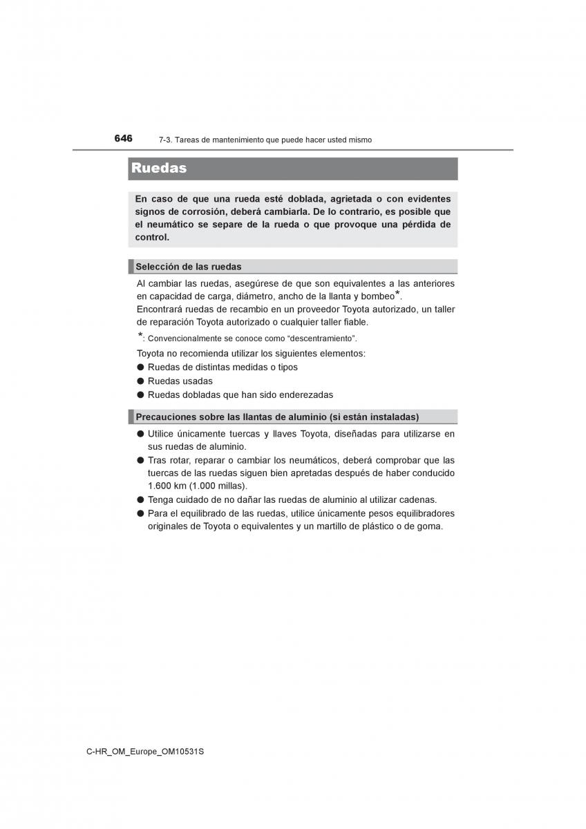 Toyota C HR manual del propietario / page 646